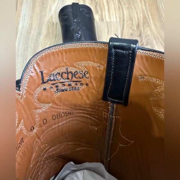 Lucchese Black Smooth Quill Ostrich Roper Western Boots L8347RA MADE in USA - Picture 8 of 11